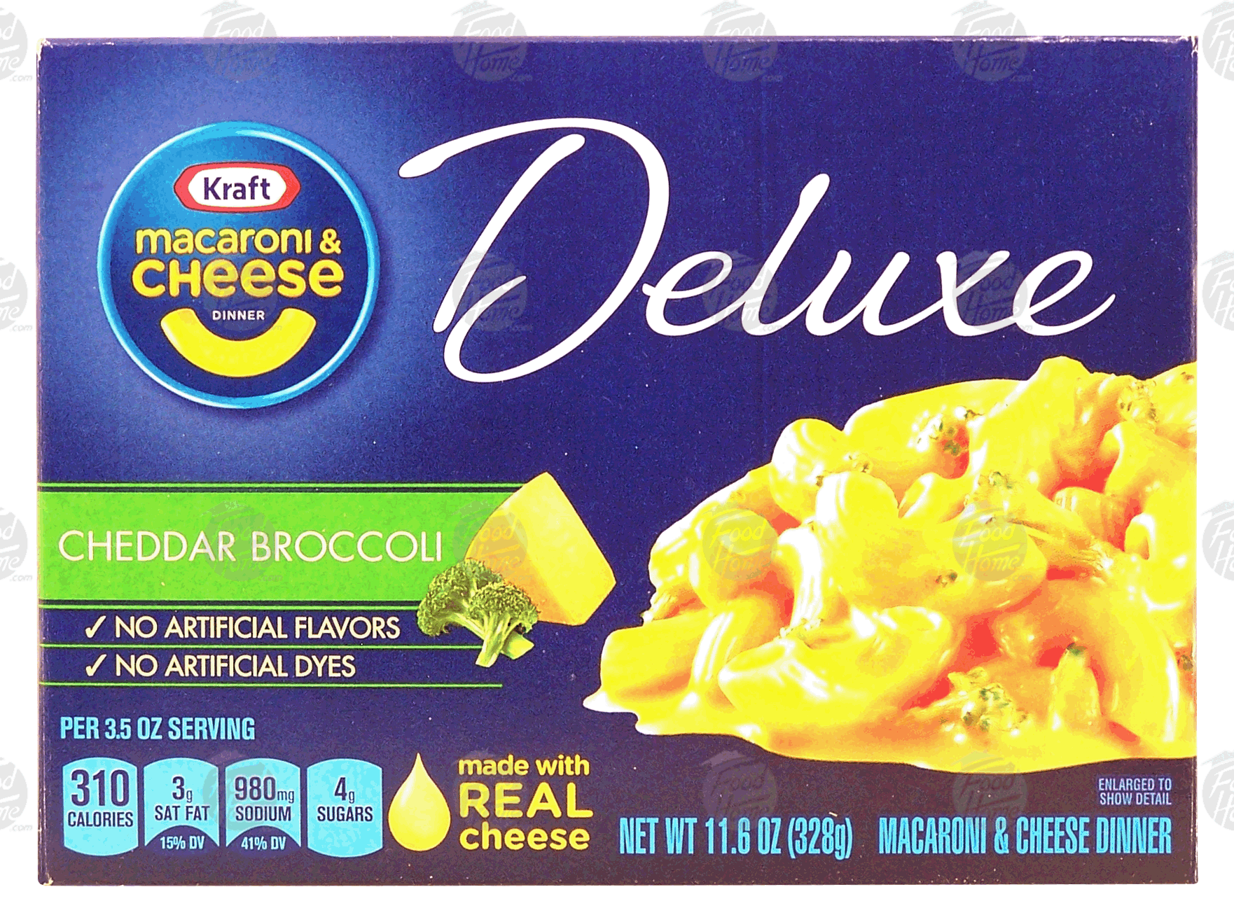 Kraft Deluxe cheddar broccoli macaroni & cheese dinner Full-Size Picture